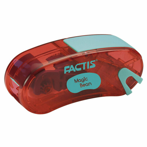 Упаковка 15 шт. Точилка FACTIS Magic Bean (Испания), с контейнером и стирательной резинкой, 65x30x20 мм, ассорти, F4715215