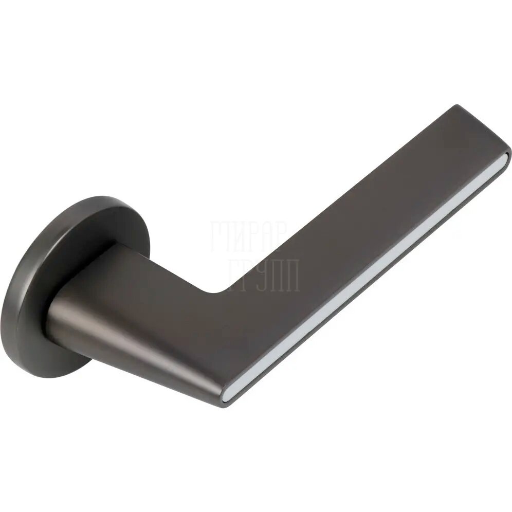 Дверная ручка на круглой розетке ADDEN BAU "RIVER" S-486 графит