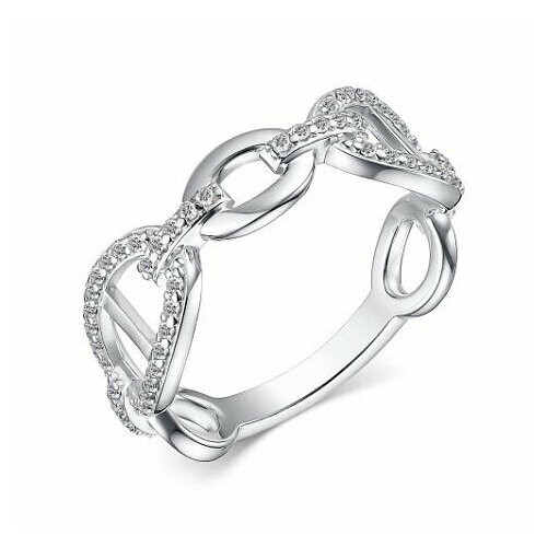 Кольцо Diamant online, серебро, 925 проба, фианит, размер 18, бесцветный
