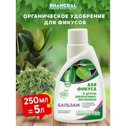 Бальзам для фикуса и декоративно-лиственных растений на основе древесного уксуса подкормка для комнатный растений 600₽