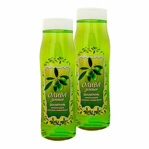 Шампунь Новая Заря Олива зеленая питательный для всех типов волос 420 мл 2шт 4603023067652набор 459₽