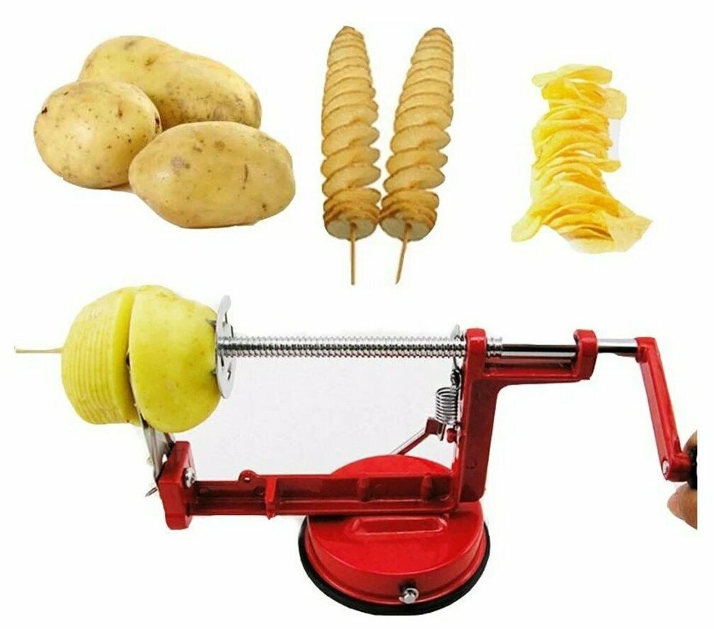 Ручное устройство для нарезки спирали картофеля "Spiral Potato Slicer"