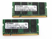 Оперативная память ELPIDA SODIMM DDR2 4GB (2x2Gb) 2Rx8 PC2-6400S-667 -2 шт