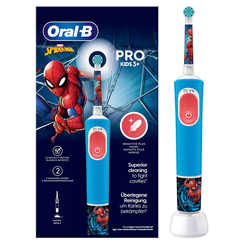 Электрическая зубная щетка Oral-B Vitality Pro Kids SpiderMan 3 280000₽