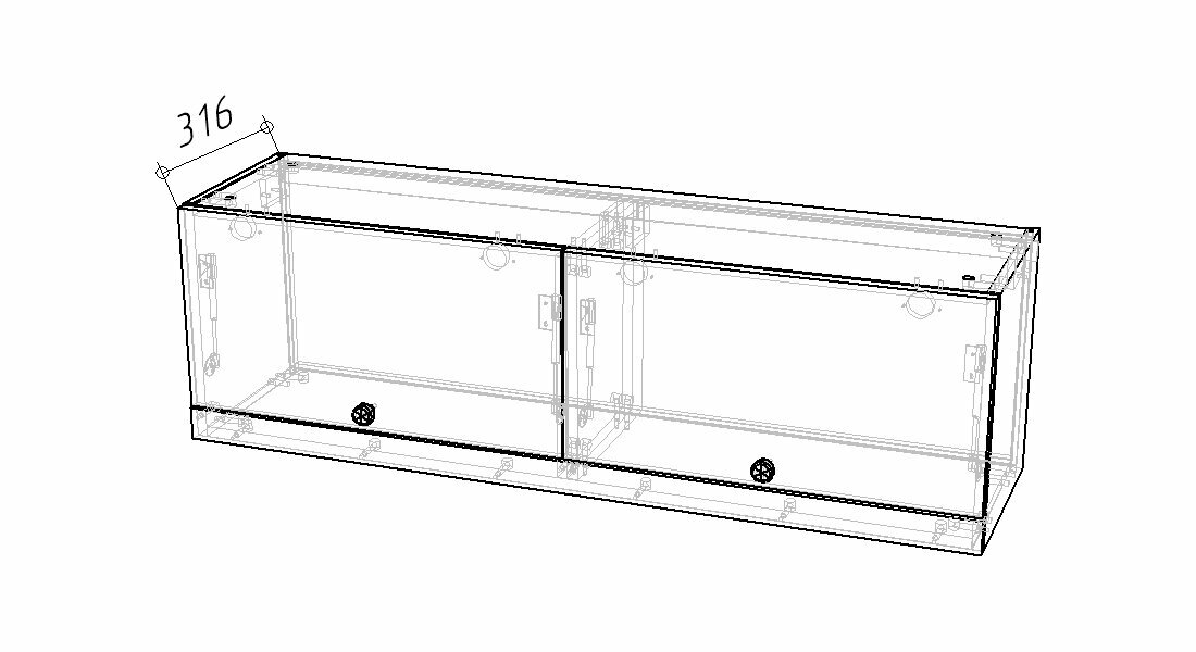 Детская стенка Банни-6 Светло-Серый 210x60x210 со шкафом со столом со стеллажом