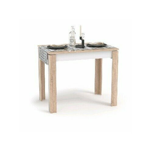 Стол обеденный (мебель-комплекс Стол обеденный Оптима дуб сонома/белый (1уп))