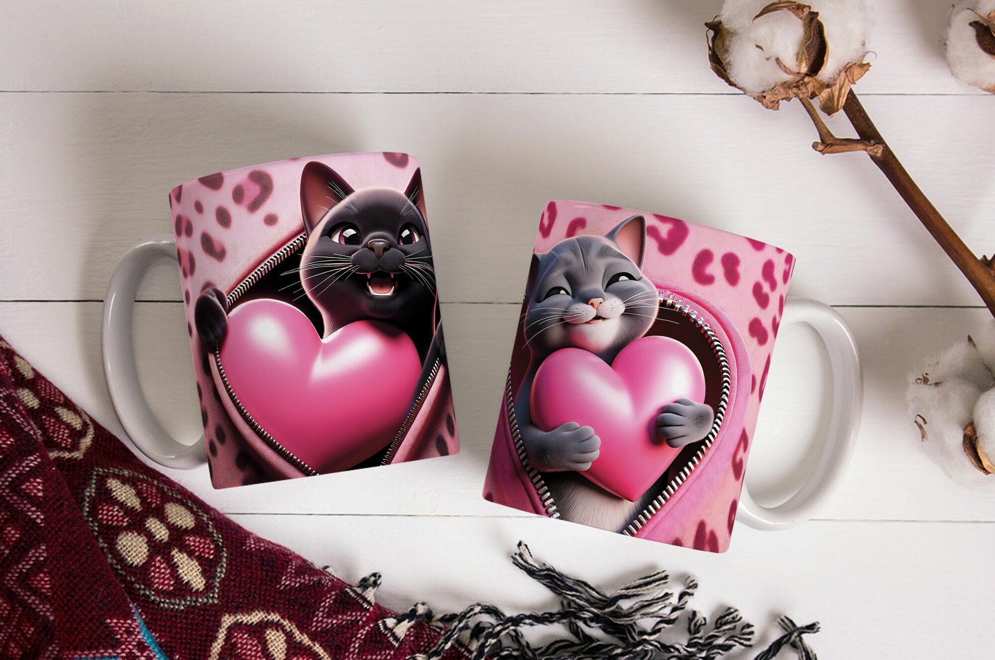 Кружки парные Котики2