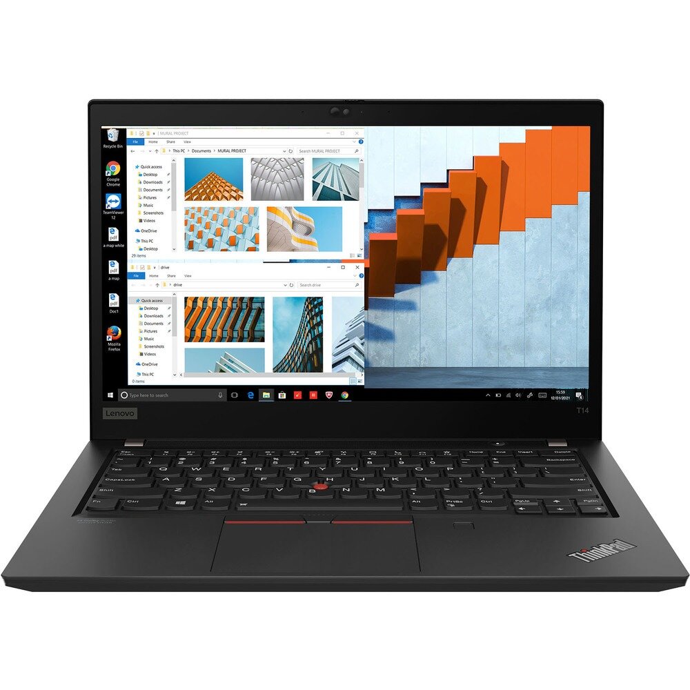 Ноутбук Lenovo ThinkPad T14 Gen 2 черный ENGKBD (20w1a10xcd) - фото №18