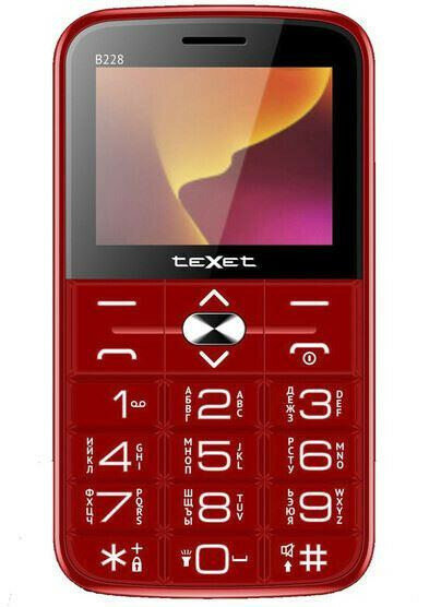 Телефон мобильный (TEXET TM-B228 Red)