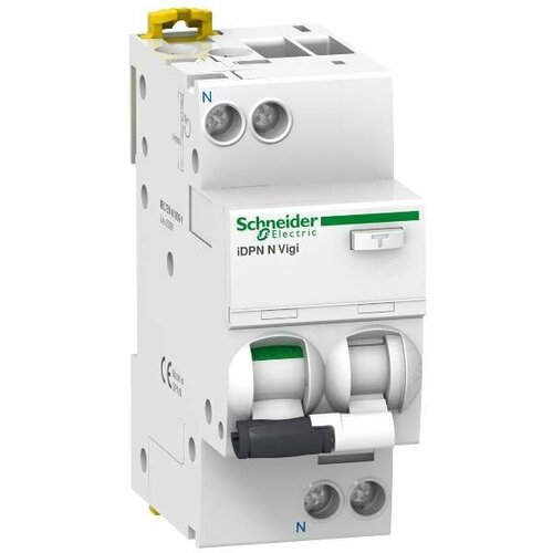 Дифференциальный автоматический выключатель Schneider Electric Acti9 1P+N, 25А, B, 6кА, 30мА, AC