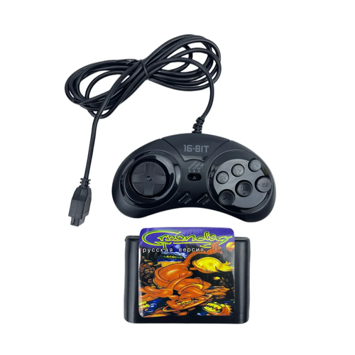 Геймпад Turbo для Sega с картриджем Greendog джойстик для приставки Сега узкий разъем черный 55000₽