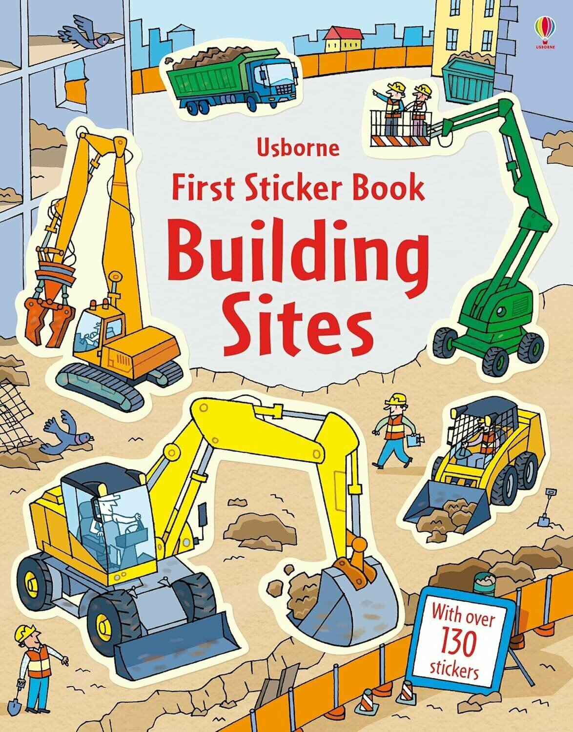 Jessica Greenwell. First sticker book building sites Перый стикербук Стройка /Книги на английском языке