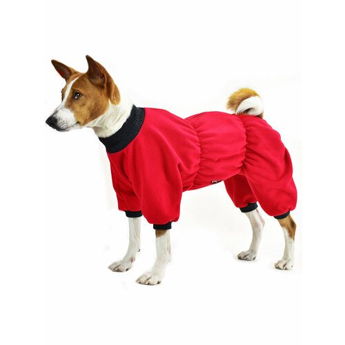 Комбинезон флисовый ДжекиДог для собак-девочек р.14 цв. красный