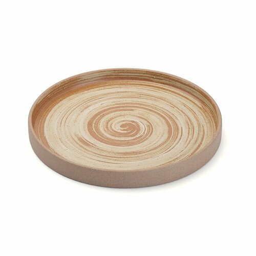 Тарелка обеденная десертная круглая, тарелка из фарфоровой глины, ручная работа плешоп посуда для дома в японском стиле, ретро, для украшений, светло-коричневый, 19 см