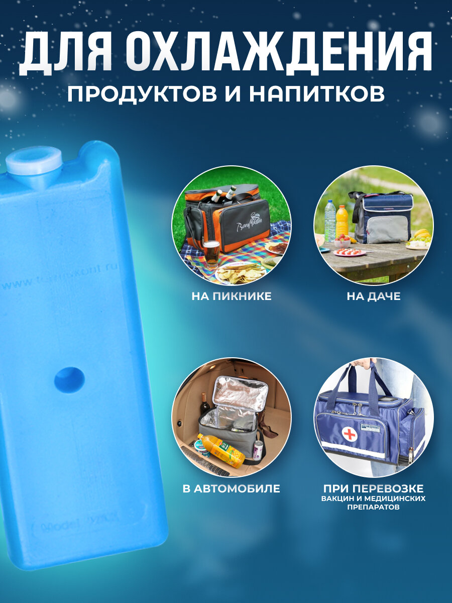 Хладоэлементы Термо-Конт МХД-3, пластик, голубой, 0,23 литра, 10 штук — фото 1