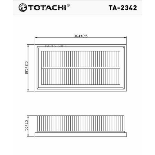 TOTACHI TA-2342 Воздушный фильтр TOTACHI TA-2342 1J0129620 C37153
