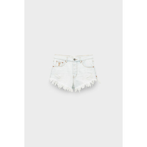 Шорты One Teaspoon bel air blue outlaws mid waist denim short, размер 24, голубой