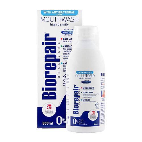 Biorepair, Ополаскиватель для полости рта "Antibacterial Mouthwash", 500 мл