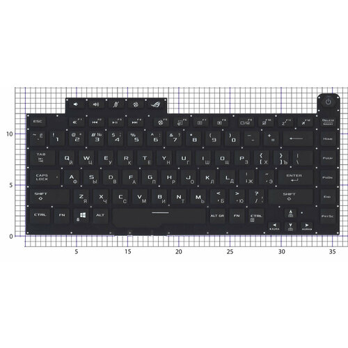 Клавиатура для Asus GL531GT p/n: блок питания зарядное устройство для ноутбука asus gl531gt strix g 20v 7 5a 150w разъём 6 0 3 7мм