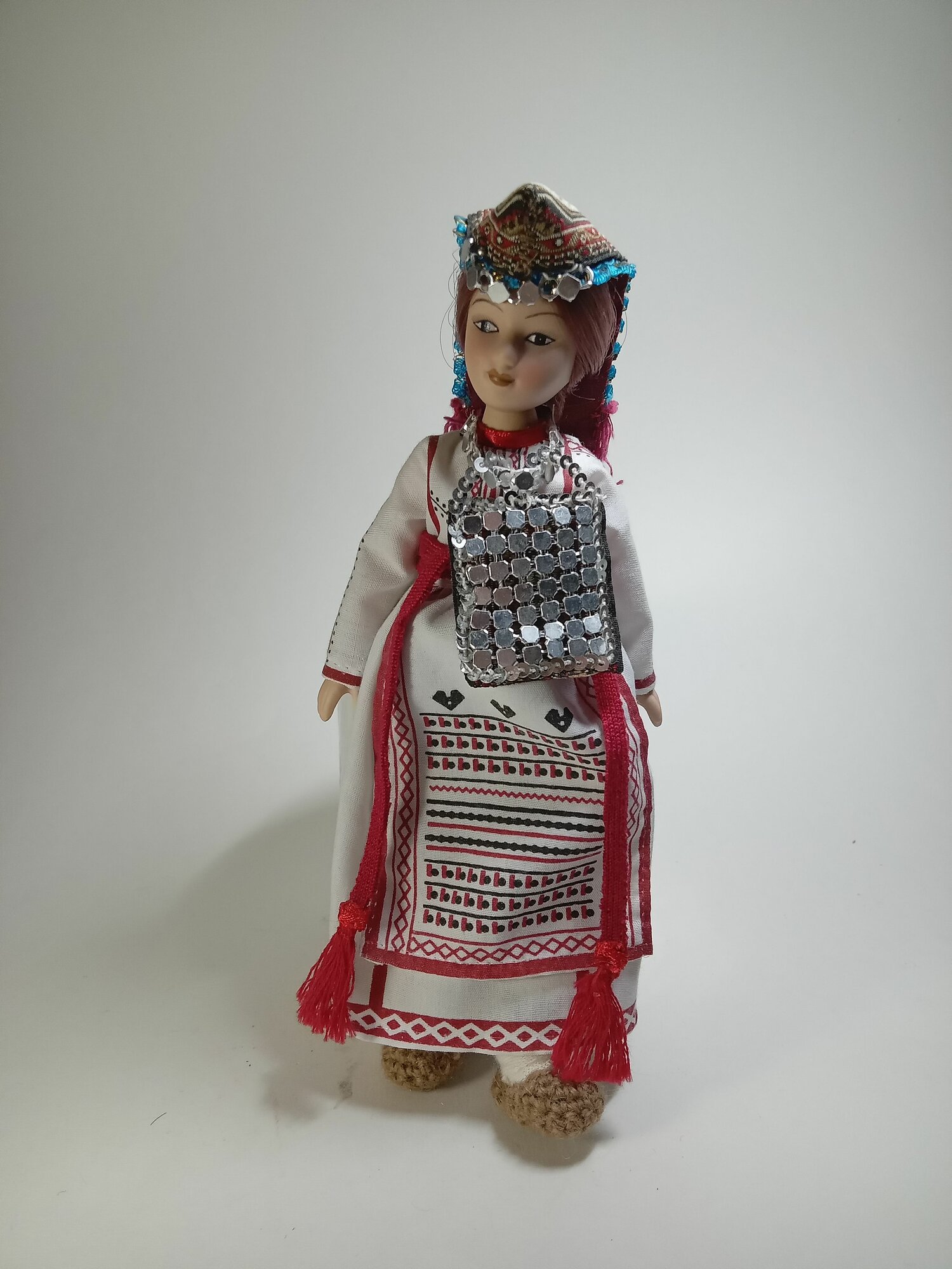 Кукла коллекционная в марийском праздничном костюме (доработанный костюм)