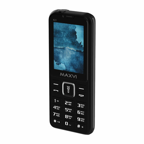 Телефон MAXVI K21, 2 SIM, черный телефон maxvi b6 2 sim маренго