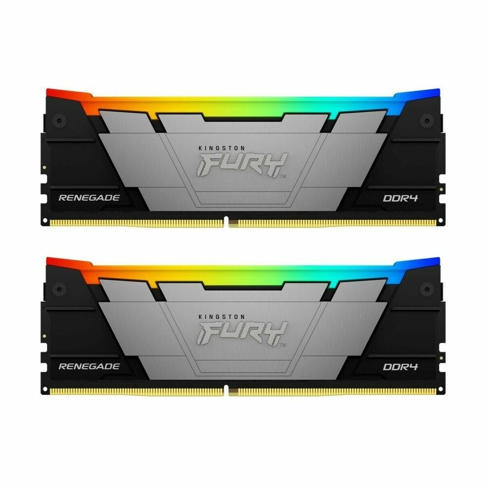 Модуль памяти Kingston 32GB DDR4 3600 FURY Renegade RGB Black XMP (KF436C16RB12AK2/32)