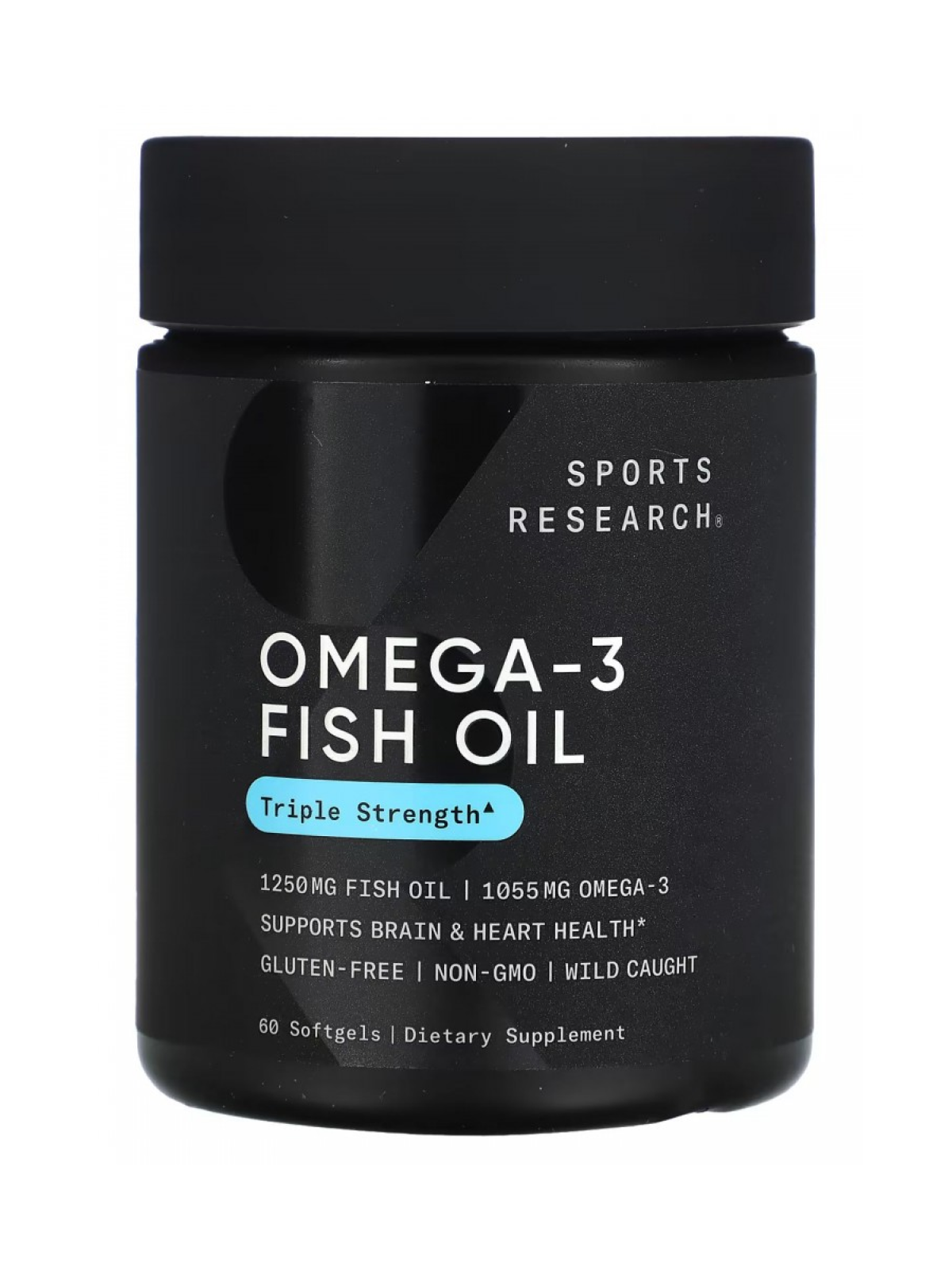 Омега 3 Sports Research Omega-3 Fish Oil Triple Strength 1250 мг 60 капсул