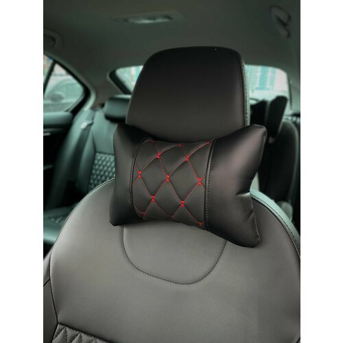 Подушка автомобильная из экокожи под голову подголовник в машину для водителей 395₽