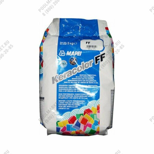 KERACOLOR FF №110 5 кг Mapei. Отделка чаши бассейна затирка для швов keracolor ff mapei кераколор фф мапеи 110 манхеттен 2 кг