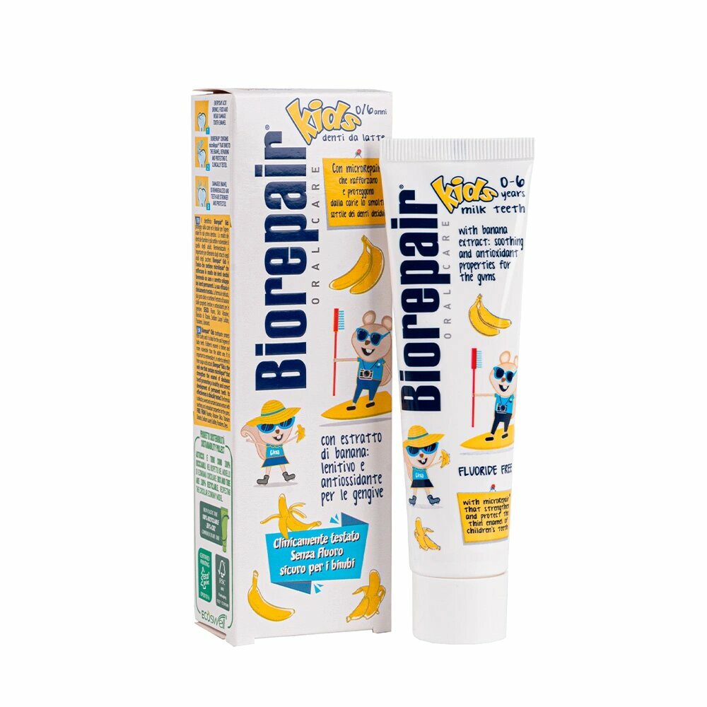 Зубная паста Biorepair Kids со вкусом банана (от 0 до 6 лет), 50 мл
