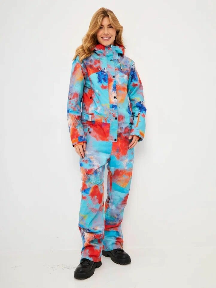 фото Комбинезон FORCELAB женский зимний сноубордический спортивный, бирюзовый, 40