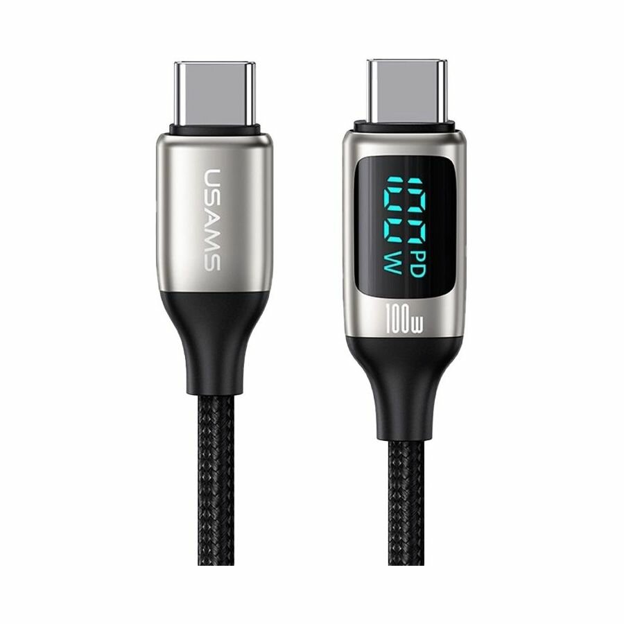фото Дата-Кабель USAMS US-SJ559 U78 Type-C - Type-C, PD 100W Fast Charging, 3m, черный (SJ559USB01)