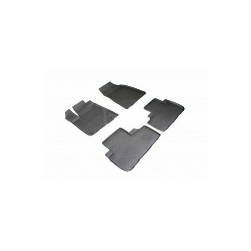 Коврики салона резиновые с высоким бортом для TOYOTA HIGHLANDER III (3 ряда) 2013-2019 (SEINTEX арт. 85456)