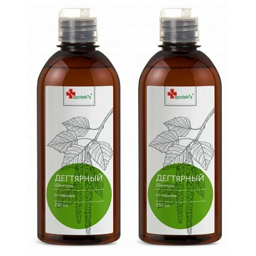 Apoteks Шампунь для волос Дегтярный от перхоти 250 мл 2 шт 650₽