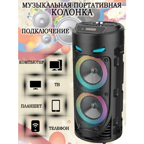 Портативная колонка BT SPEAKER ZQS-6210W черная 499000₽