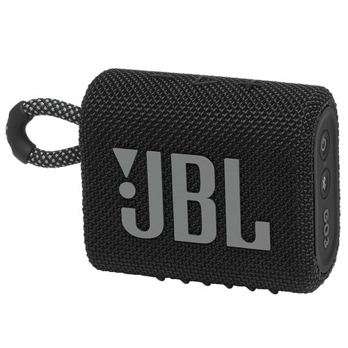 Портативная акустика JBL Go3 JBLGO3BLKAM чёрная 2999₽