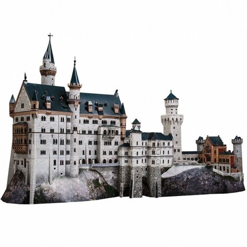 Сборная модель Умная Бумага Архитектура, Замок Neuschwanstein, картон, 342 детали, масштаб 1:250 умная бумага колокольня иван великий 326 1 250