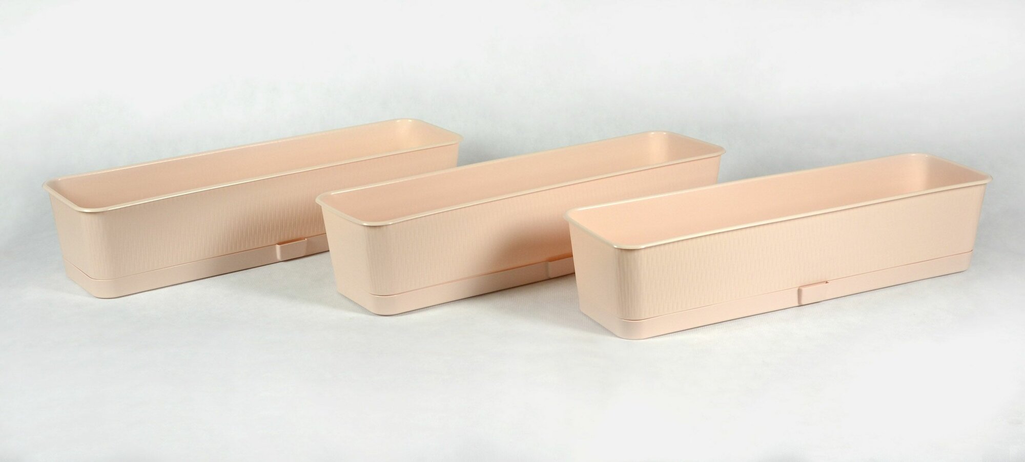 Балконный ящик Прованс 58x17x13см 9.5л пудровый / 3 шт