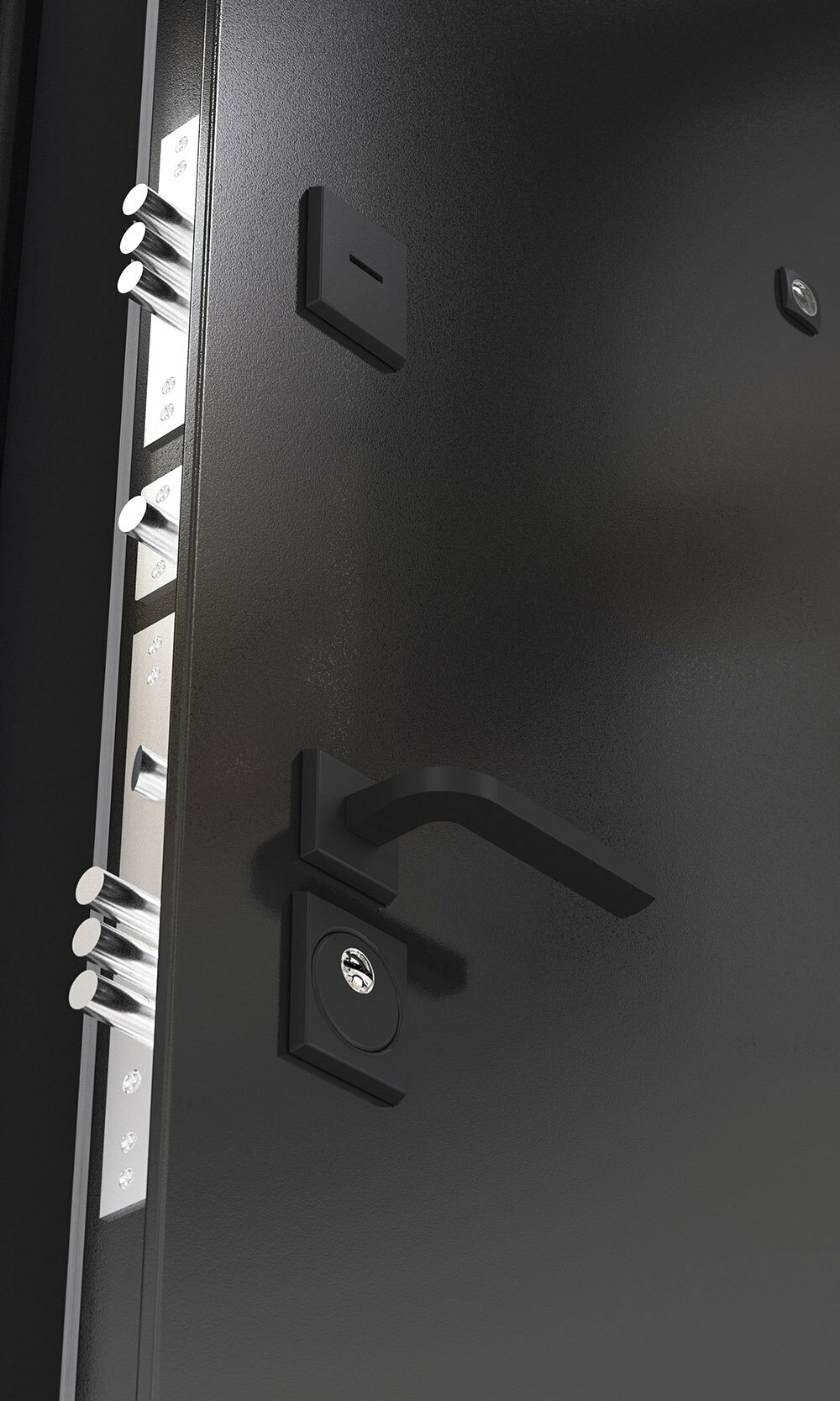 Входная стальная дверь BN-01.2 с внутренней панелью ФЛ-732 бетон серый, размер по коробке 960х2050, левая - фотография № 2