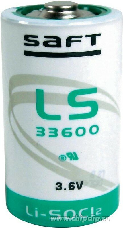 LS33600 (А373/LR20/D), Элемент питания литиевый 17000mAh, 33.4х61.6(1шт) 3.6В