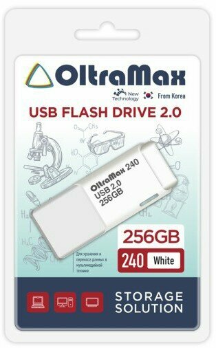 USB Flash накопитель 256Gb OltraMax 240 White (OM-256GB-240-White)