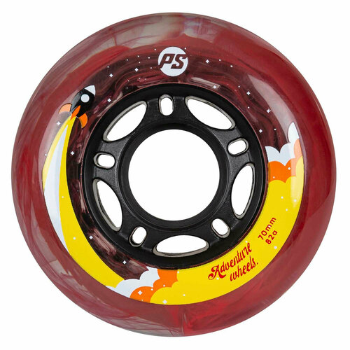 Комплект колёс для роликов Powerslide Adventure 7082A 4-pack BlackRed 3160₽