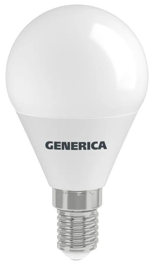 Лампочка светодиодная GENERICA Е14 10Вт=100Вт 230В 3000К теплый свет шар (комплект из 3 шт.)