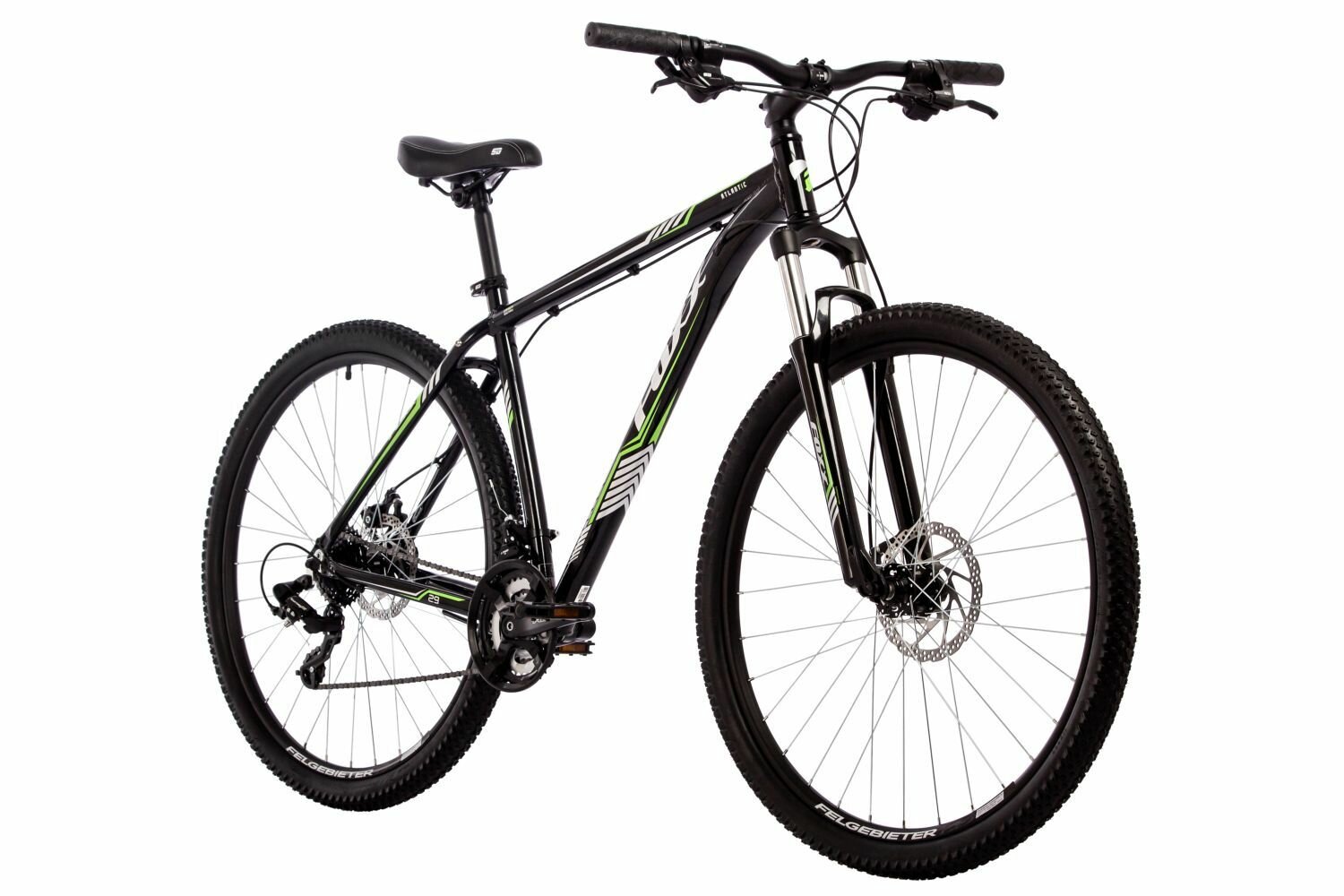 Велосипед FOXX 29" ATLANTIC черный-зеленый, алюминий, размер 18"