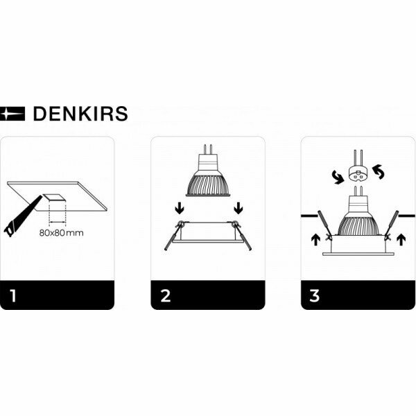 Denkirs (Денкирс) DK3021-WH Встраиваемый светильник, IP 20, 10 Вт, GU5.3, LED, белый, пластик
