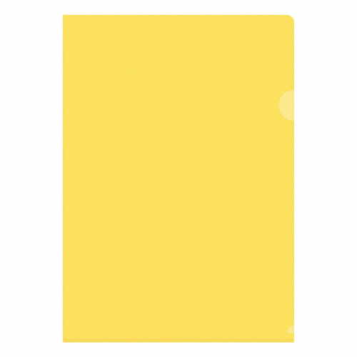 Папка-уголок OfficeSpace А4, 150мкм, пластик, прозрачная желтая (60 шт) папка уголок attache а4 150мкм пластик желтая 10шт
