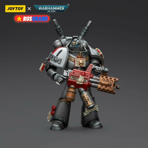 Подвижная фигурка JOYTOY Warhammer 40000 Grey Knights Interceptor Squad Interceptor with Incinerator