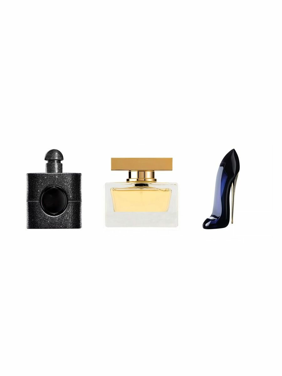 Набор туалетной воды для нее по мотивам Yves Saint Laurent Black Opium, Dolce & Gabbana The One For Women, Carolina Herrera Good Girl 3 по 2 мл