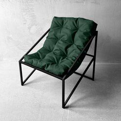 Кресло лофт для дома "Лофтовик+ Слэш Green" кожзам