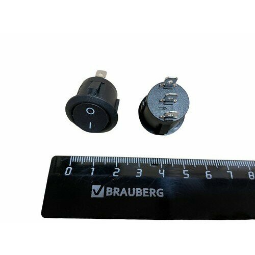 КЭП Выключатель кнопка круглая универсальная чёрная 348₽